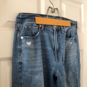 Ripped high waisted mom jeans